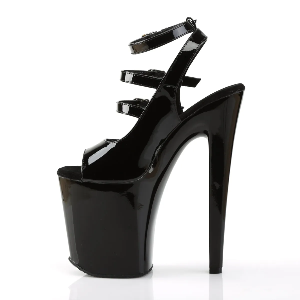 XTREME-873 Pleaser Black Patent Sexy Platform Shoes (Pole Dancing Heels)